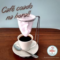 Café coado na hora